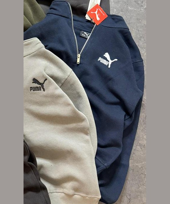 Premium Cotton Fleece Half Zipper Sweatshirt (GSM 350) — view 10