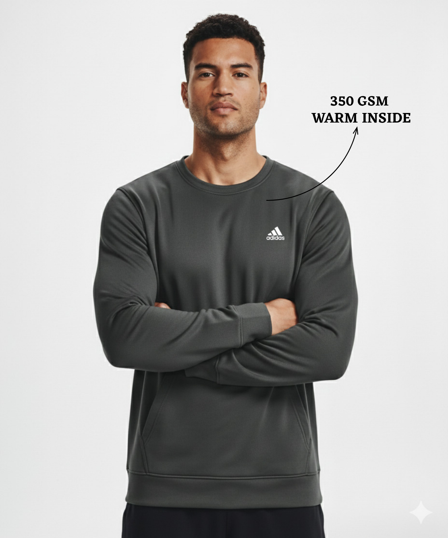 Imported Russian Fleece Lycra SweatShirts (GSM 350) — view 2