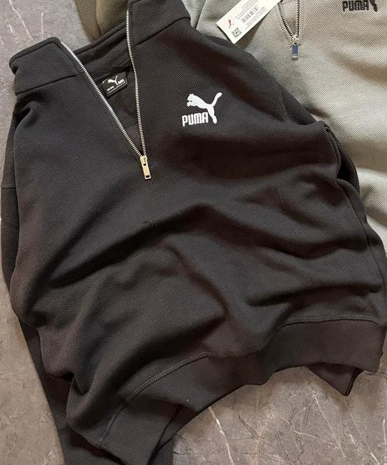 Premium Cotton Matty Fleece Half Zipper Sweatshirt (GSM 350) — view 10