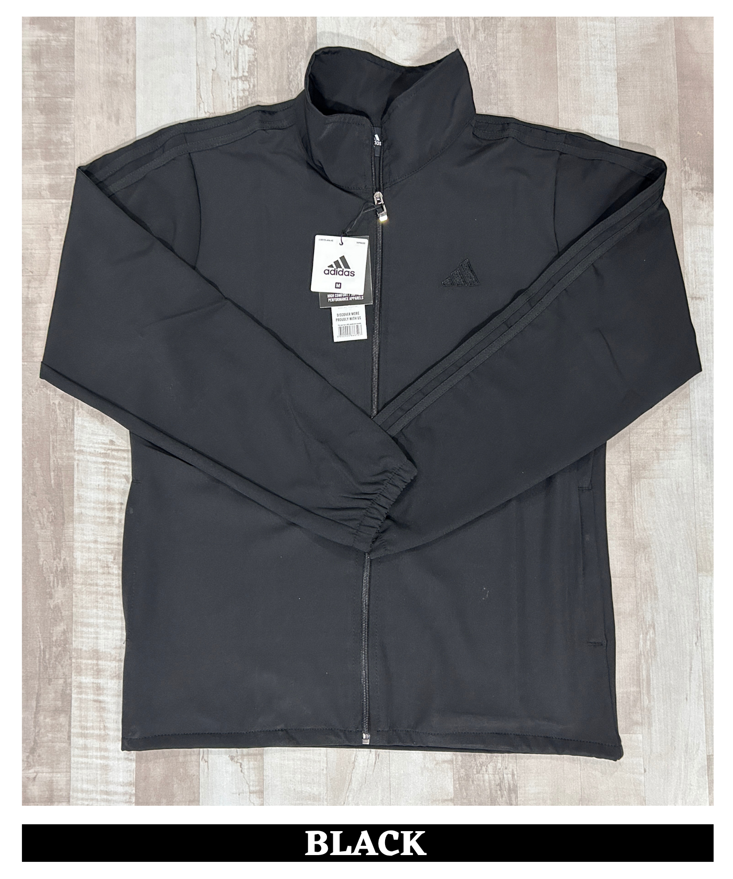 Men's Premium Imported Ns Terry Lycra Sports Jacket with Same Color 3 Patti | Without Inner Fabric | 180-190 GSM | Regular Fit — view 2