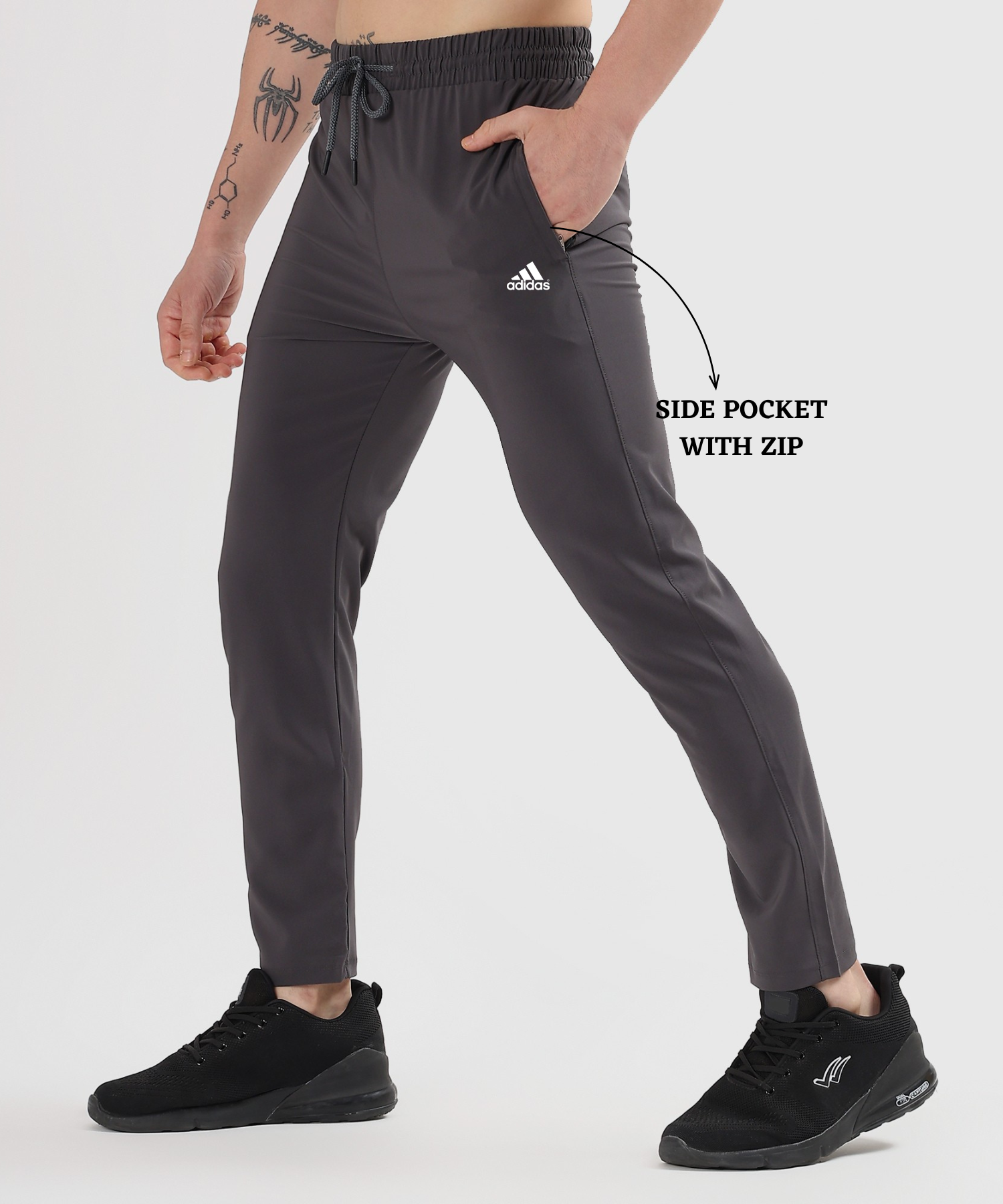 Imported Ns Parachute Lycra Trackpant (15% Lycra 145 GSM) — view 4