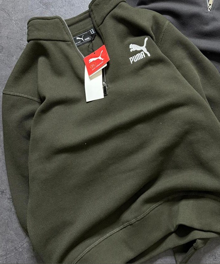 Premium Cotton Matty Fleece Half Zipper Sweatshirt (GSM 350) — view 7