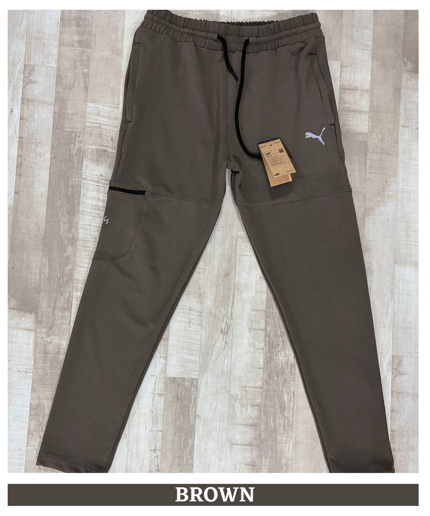 Imported Dobby Lycra Trackpant Knee Zip Pocket | GSM 250 | Slim Fit — view 7