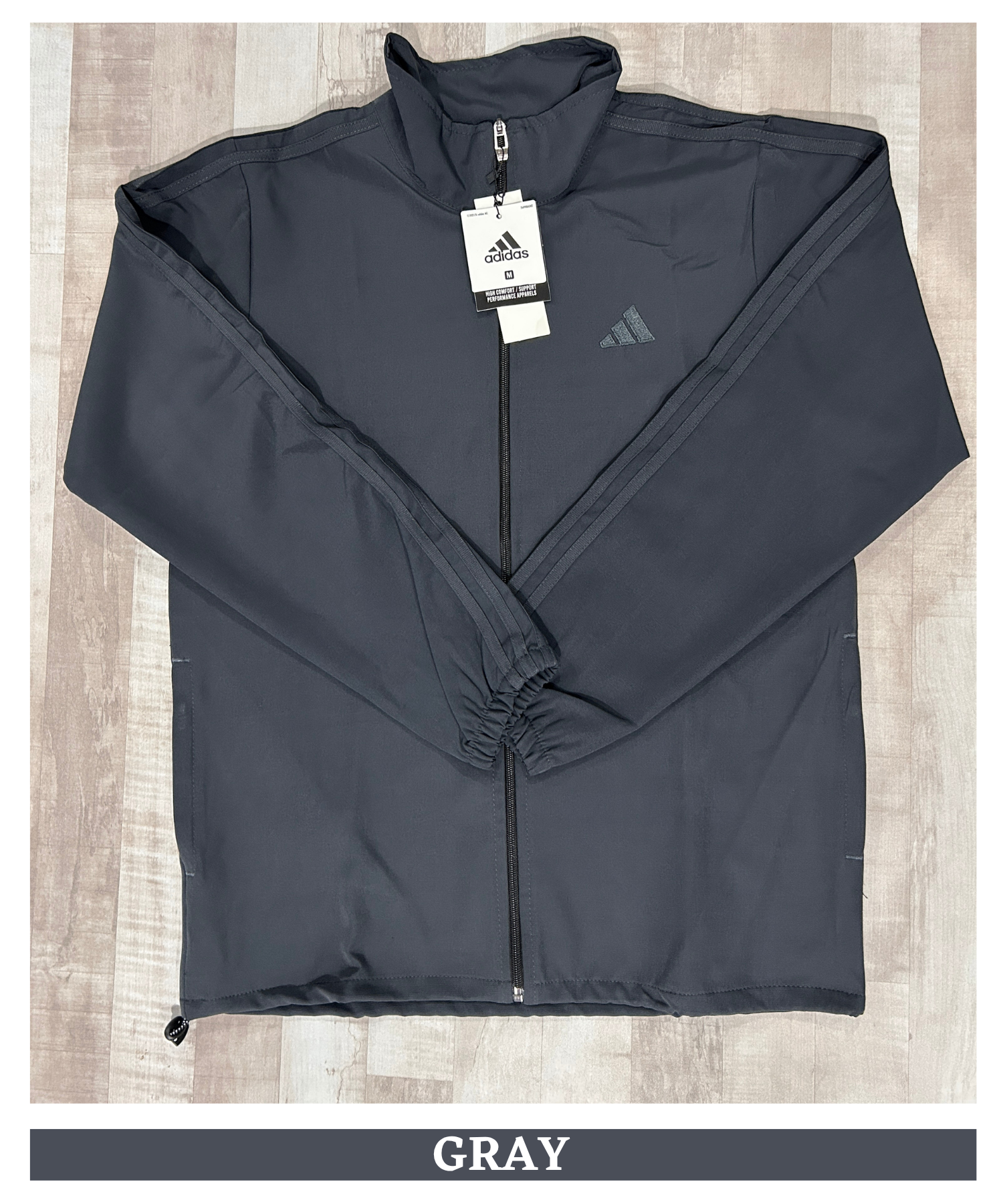 Men's Premium Imported Ns Terry Lycra Sports Jacket with Same Color 3 Patti | Without Inner Fabric | 180-190 GSM | Regular Fit — view 4