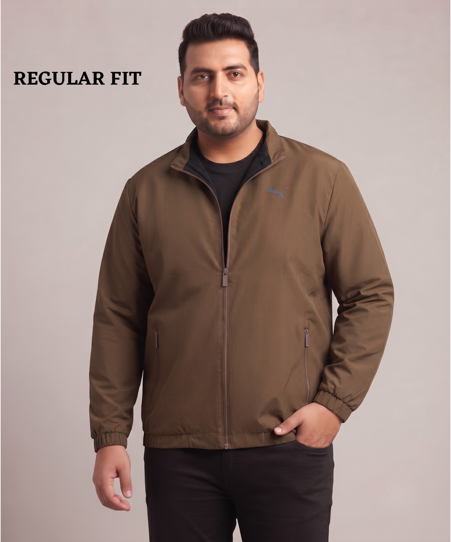 Imported Premium Feather Touch Windcheater Jackets With Inner Linning | Plus Size | 350 gsm | Regular Fit — view 5