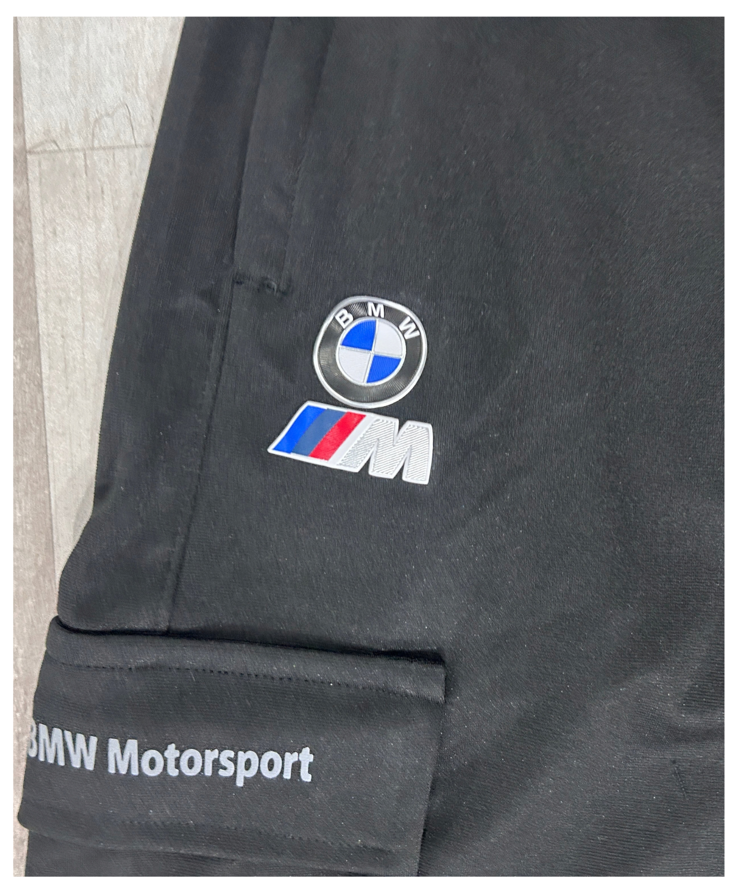 Imported Poly Cotton Lycra TrackPant with Flap Pockets | Dual Branding Logo | GSM 250 | Straight Fit — view 7
