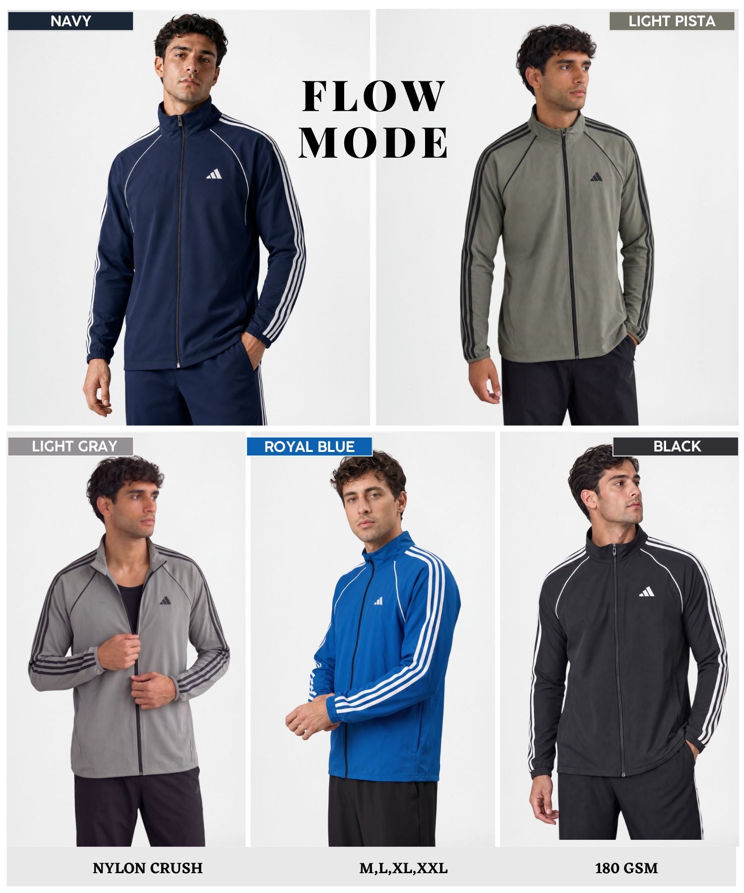 Men's Premium Imported Nylon crush Lycra Sports Jacket | Without Inner Fabric — view 9