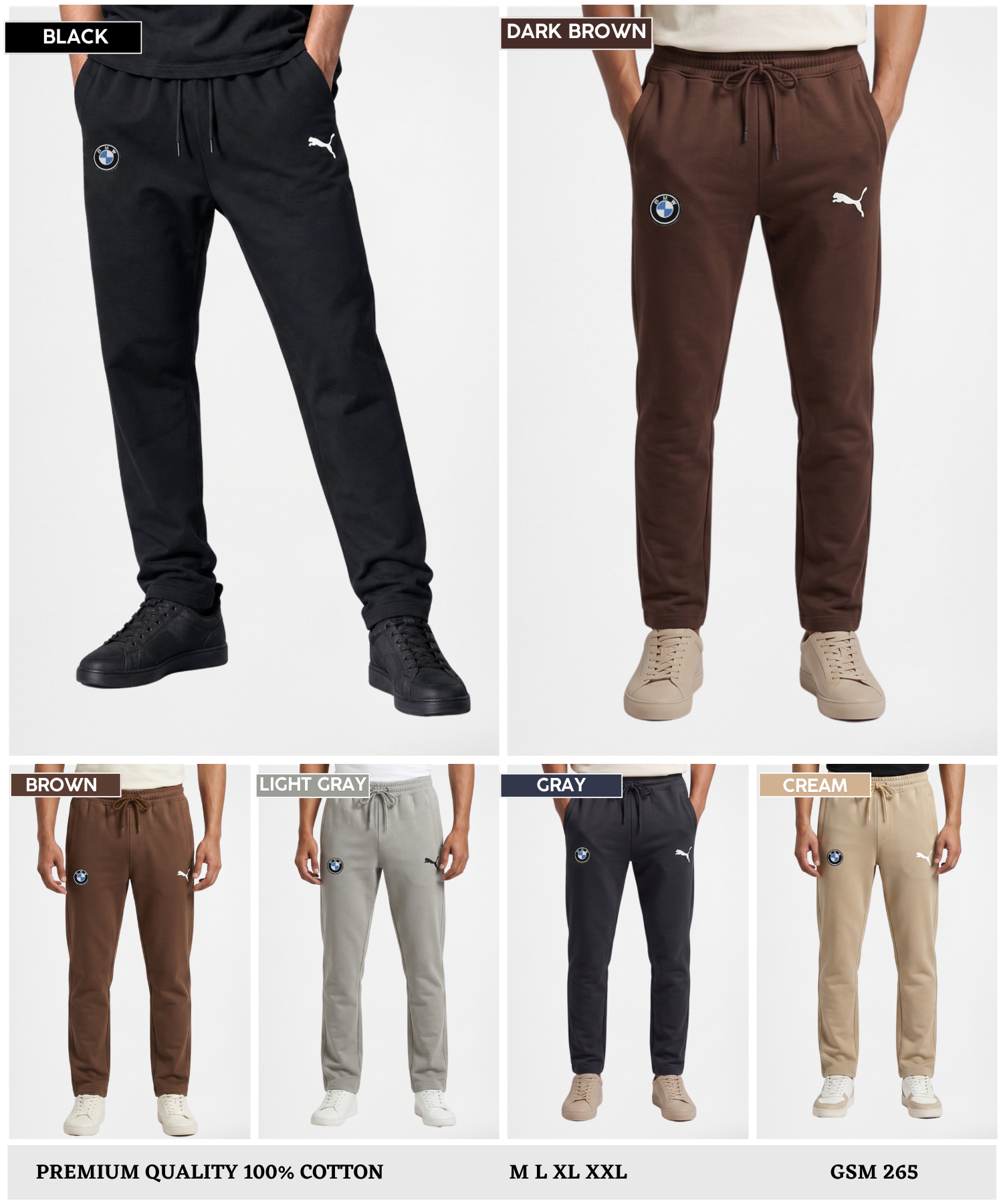 Premium Quality 100% Cotton Trackpant (GSM 250) | Dual Side Emboidery — view 8