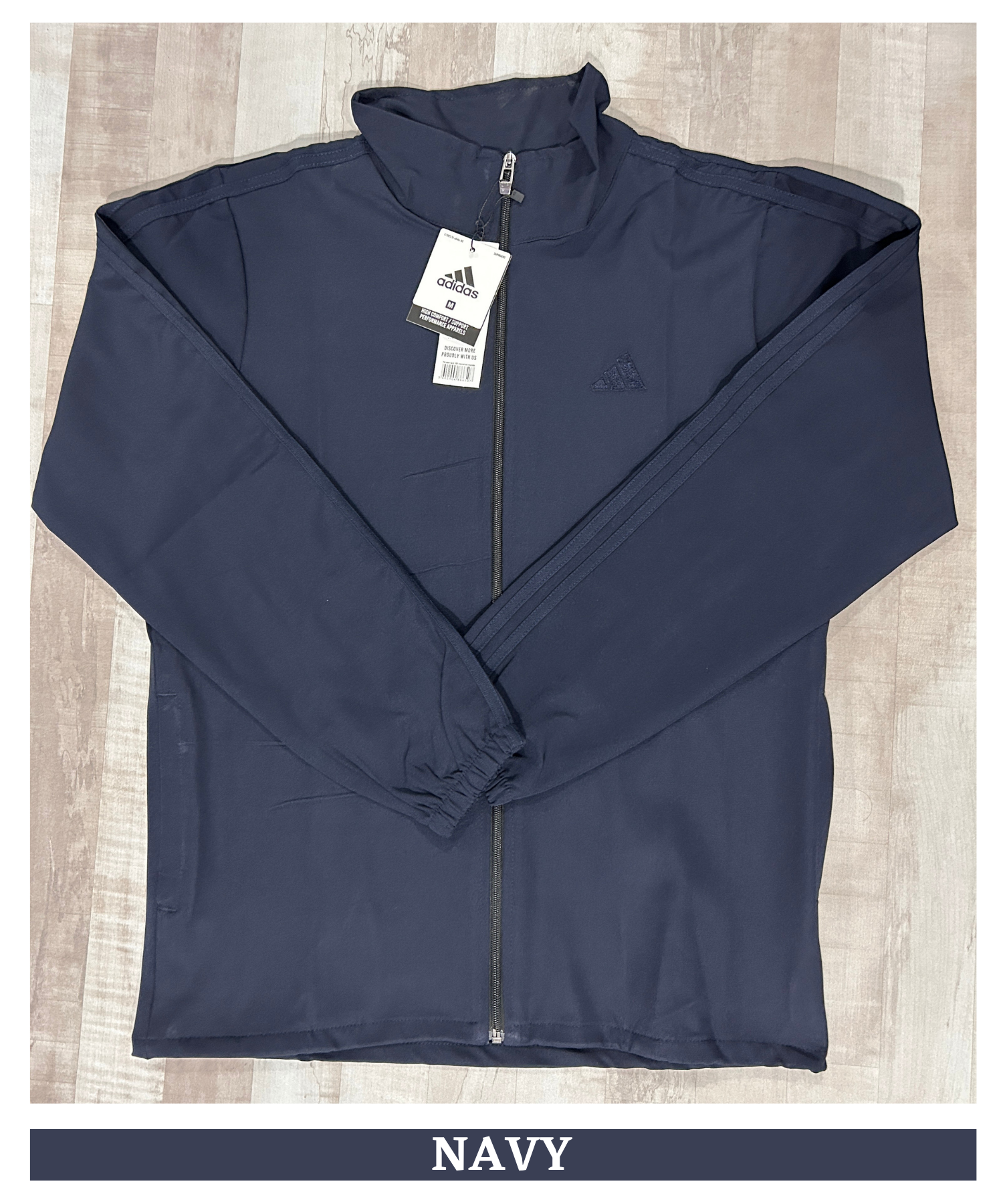 Men's Premium Imported Ns Terry Lycra Sports Jacket with Same Color 3 Patti | Without Inner Fabric | 180-190 GSM | Regular Fit — view 6