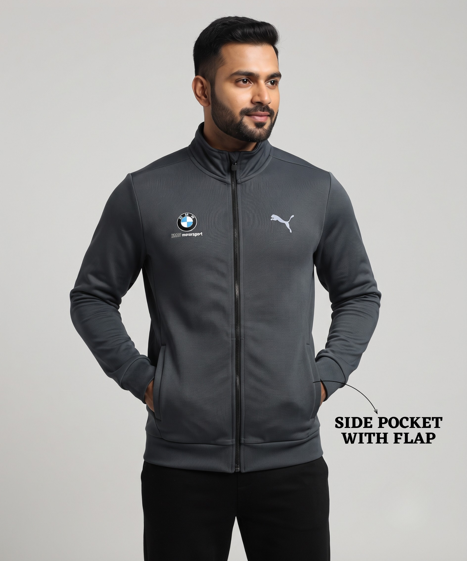 Imported Dobby Lycra Jackets (GSM 290) | Dual Logo — view 3