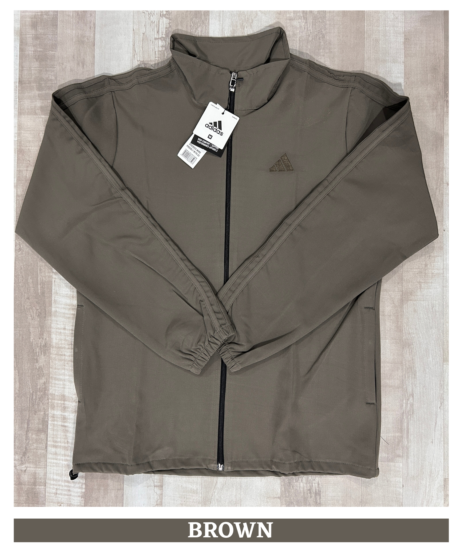 Men's Premium Imported Ns Terry Lycra Sports Jacket with Same Color 3 Patti | Without Inner Fabric | 180-190 GSM | Regular Fit — view 5