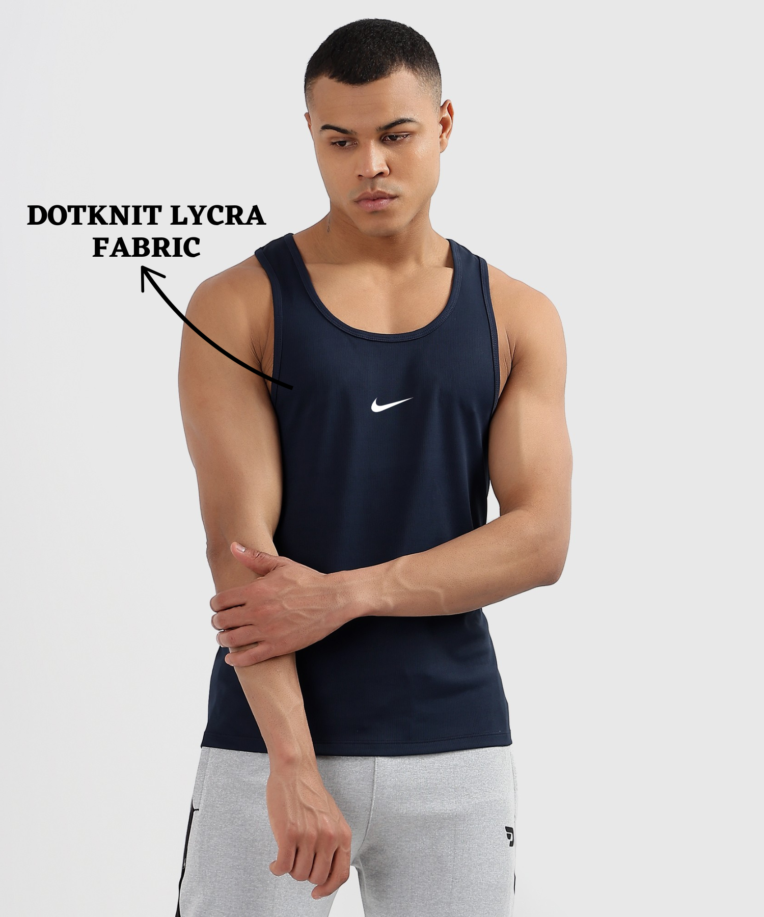 Imported Dotknit Lycra Sando (GSM 180) | Cut Sleeve — view 2