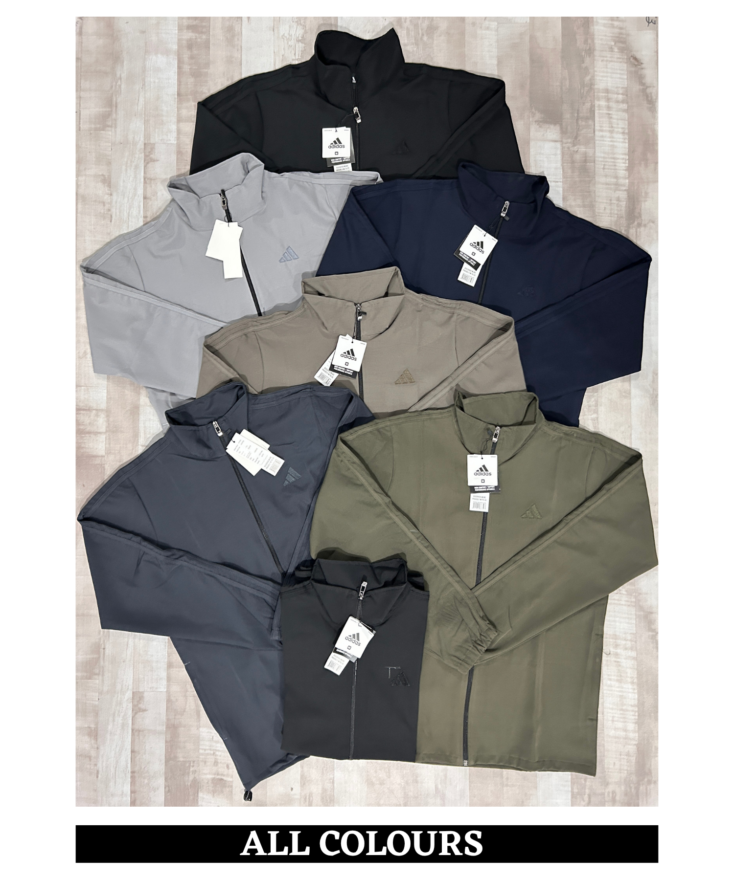 Men's Premium Imported Ns Terry Lycra Sports Jacket with Same Color 3 Patti | Without Inner Fabric | 180-190 GSM | Regular Fit — view 8