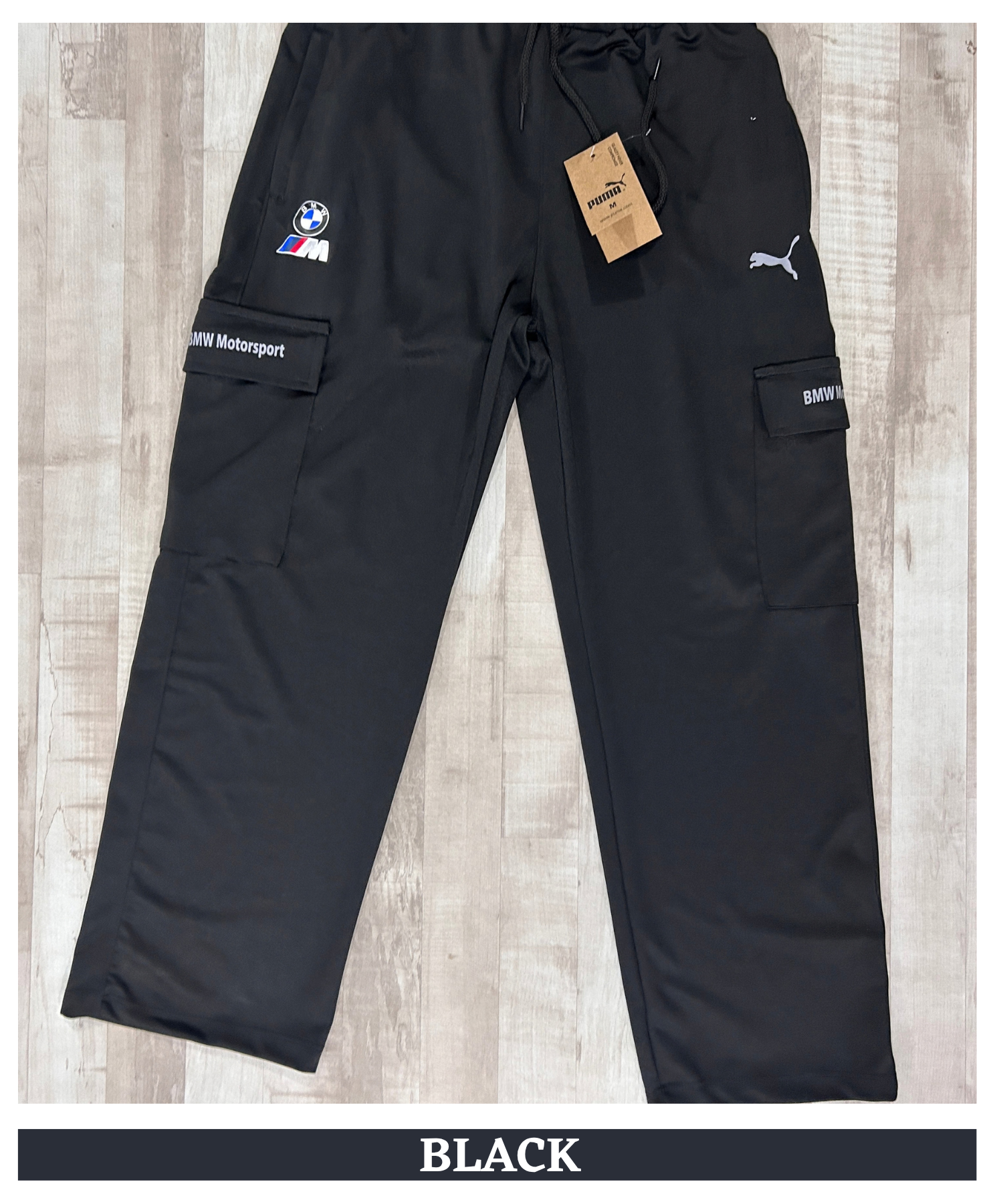 Imported Poly Cotton Lycra TrackPant with Flap Pockets | Dual Branding Logo | GSM 250 | Straight Fit — view 2