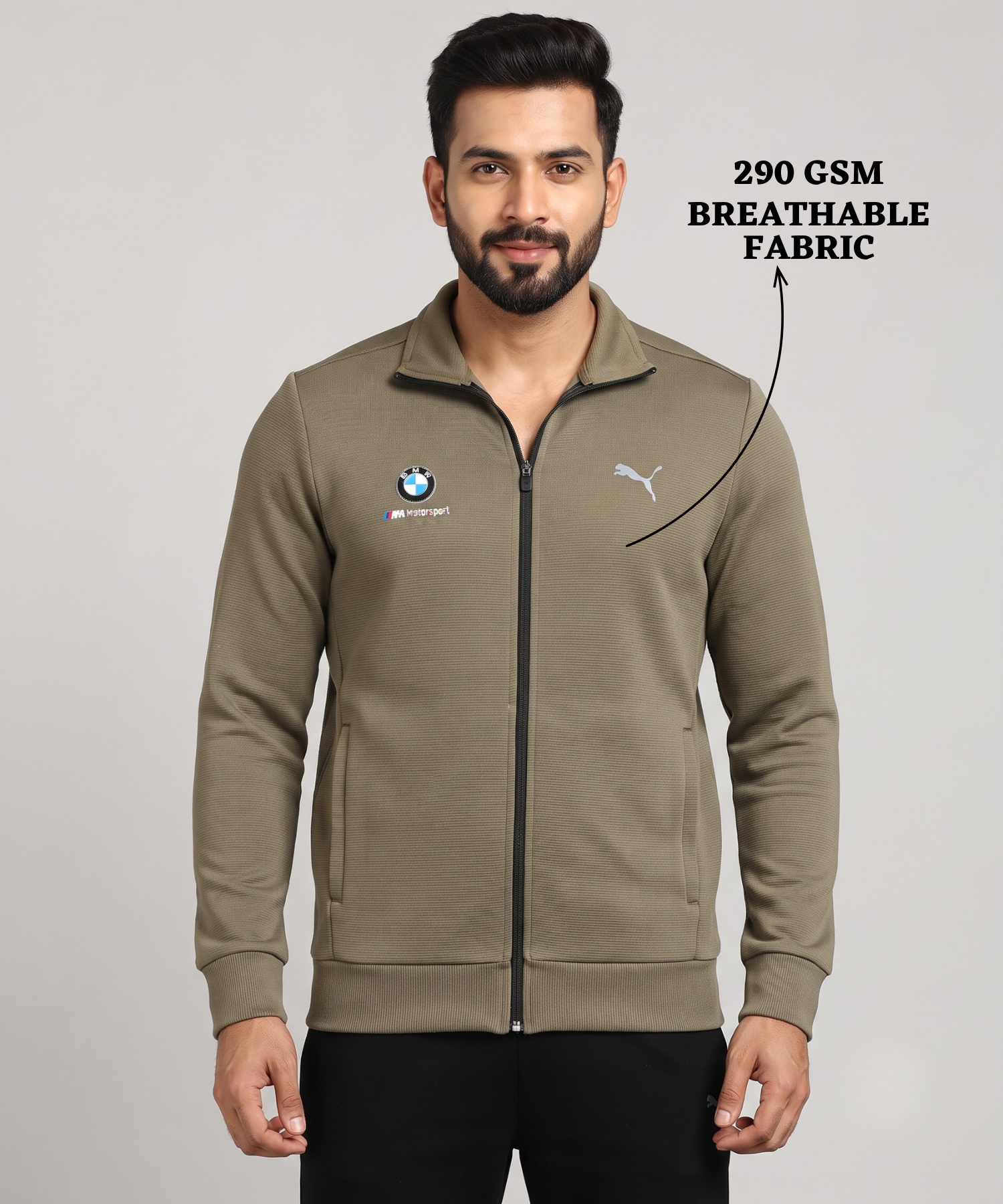 Imported Dobby Lycra Jackets (GSM 290) | Dual Logo — view 2