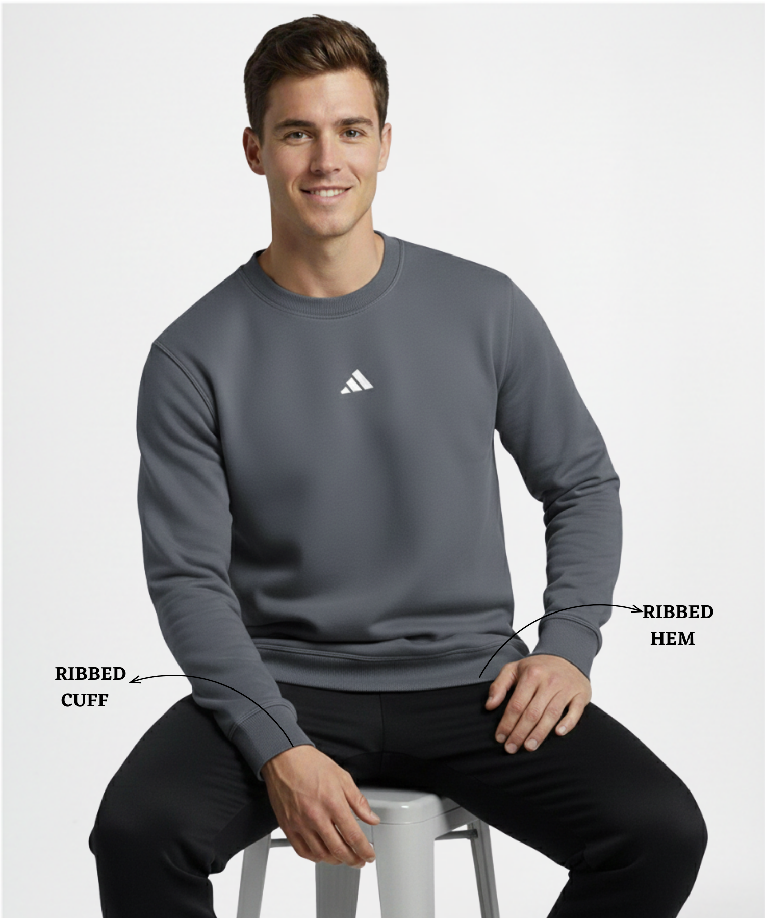 Premium Quality 3 Thread Cotton Lycra Sweatshirt (GSM 350) — view 6