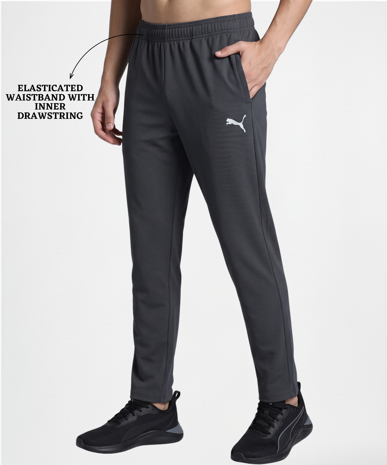 Imported Dobby Lycra TrackPan | GSM 250 | Slim Fit — view 3