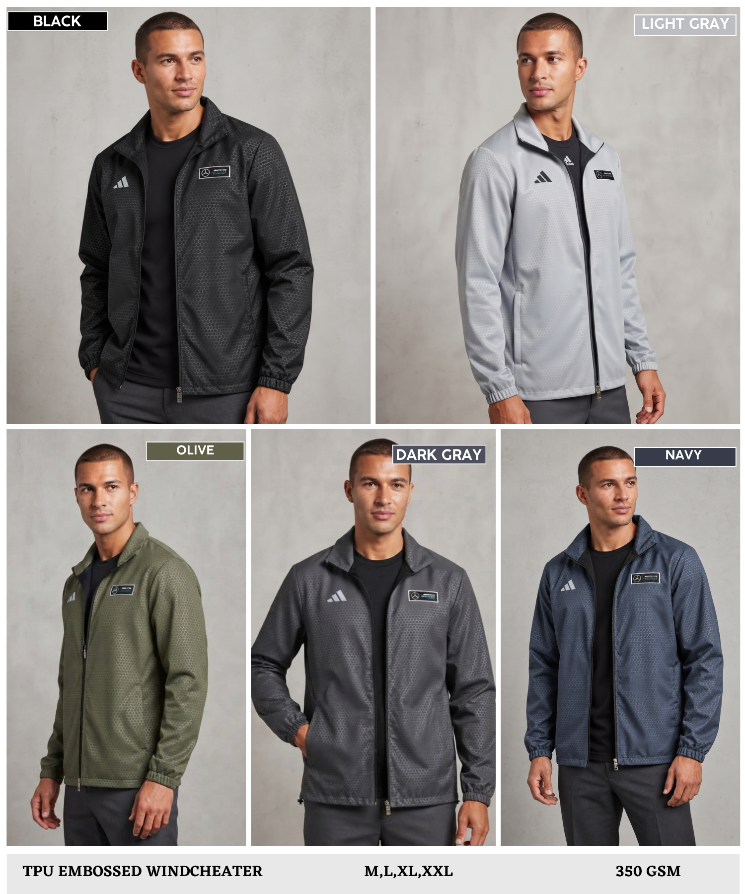 Imported Premium Quality TPU Embossed Windcheater With Inner Lining | Dual Branding Logo | GSM 350 | Regular Fit — view 9