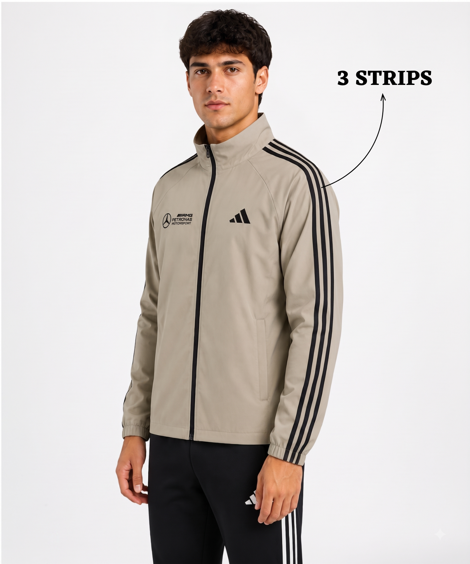 Men's Premium Imported Nylon crush Lycra Sports Jacket | Without Inner Fabric — view 5