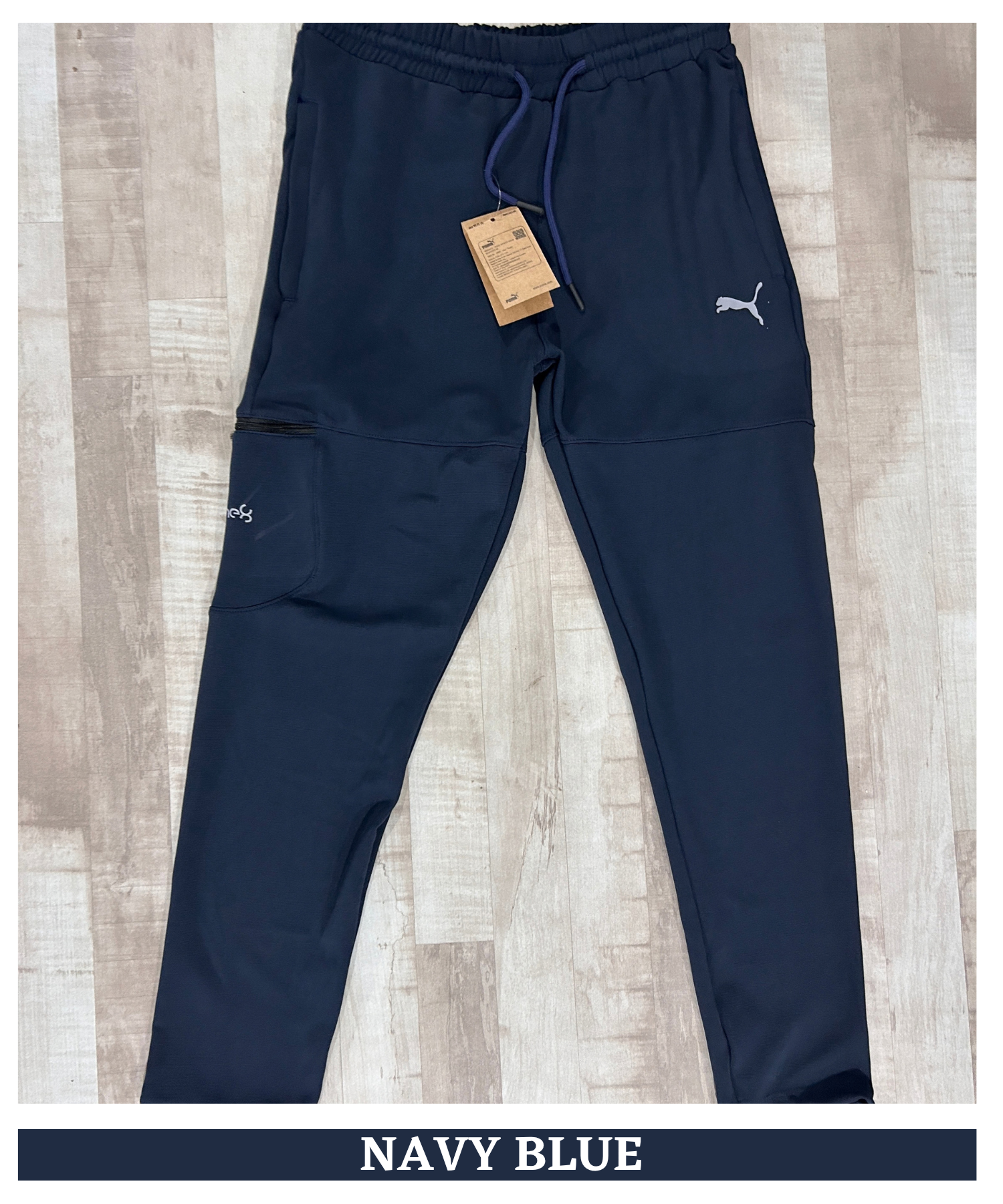 Imported Dobby Lycra Trackpant Knee Zip Pocket | GSM 250 | Slim Fit — view 4