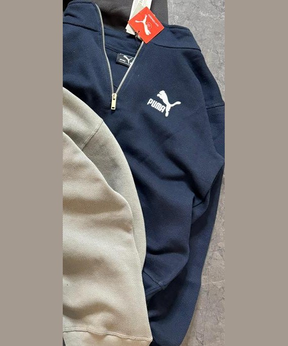 Premium Cotton Matty Fleece Half Zipper Sweatshirt (GSM 350) — view 11