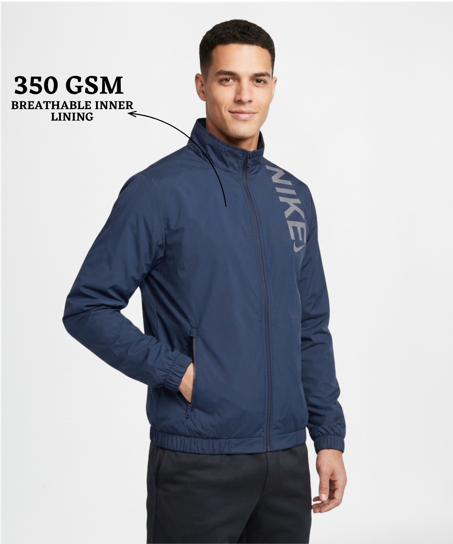 Imported Premium Feather Touch Windcheater Jackets With Inner Linning Fabric | 350 gsm | Regular Fit — view 4