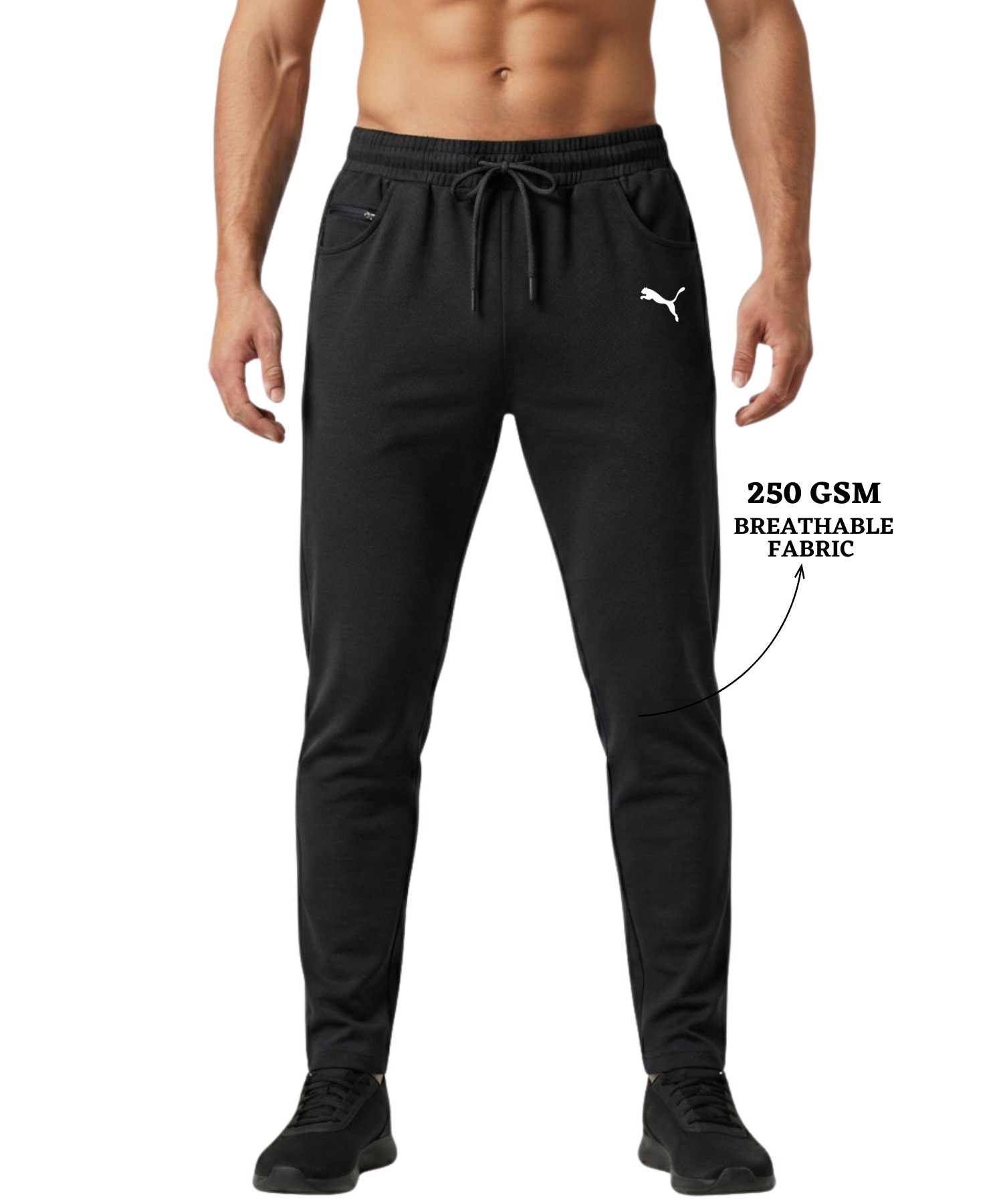 Imported Dobby Lycra Lower (GSM 250) | D-Pocket with Extra Coin Pocket — view 2