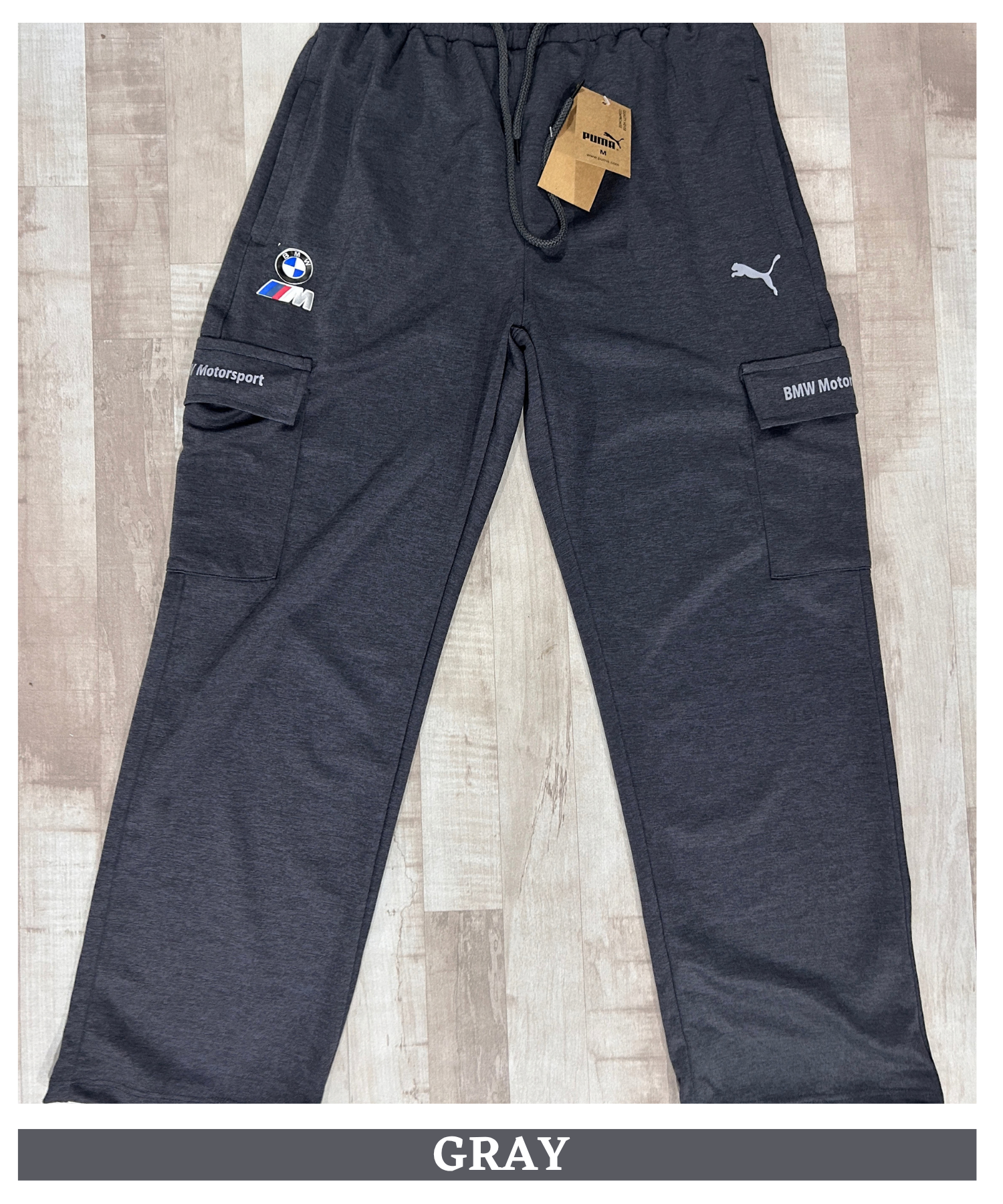 Imported Poly Cotton Lycra TrackPant with Flap Pockets | Dual Branding Logo | GSM 250 | Straight Fit — view 3
