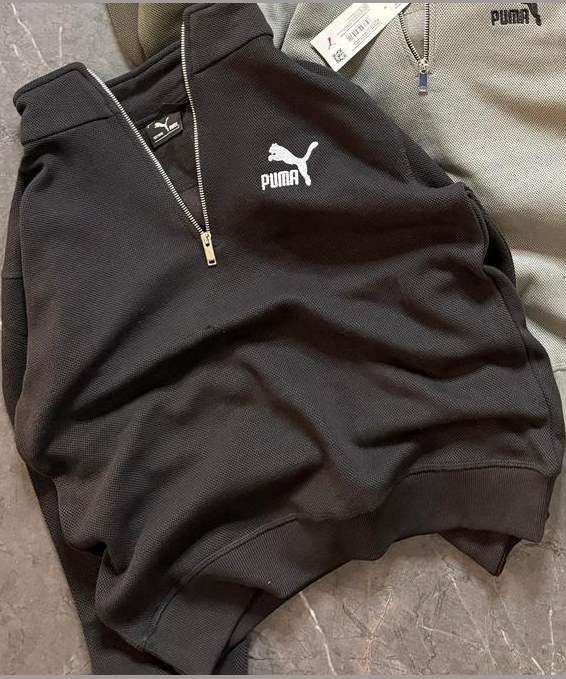 Premium Cotton Fleece Half Zipper Sweatshirt (GSM 350) — view 12