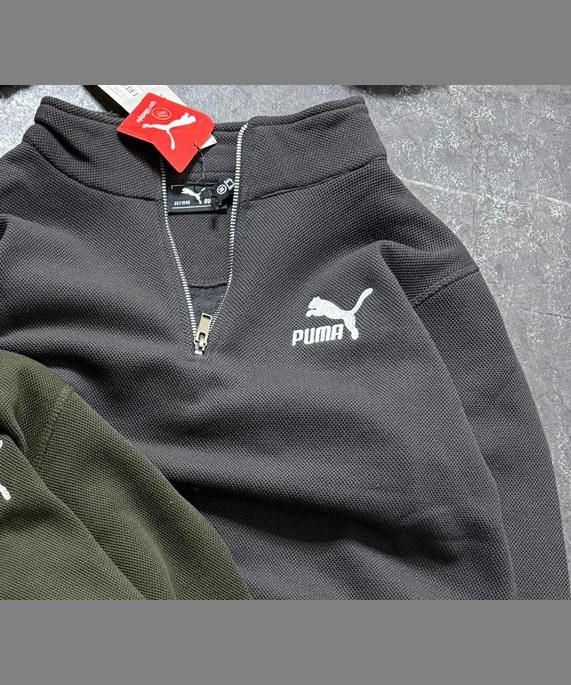 Premium Cotton Matty Fleece Half Zipper Sweatshirt (GSM 350) — view 9
