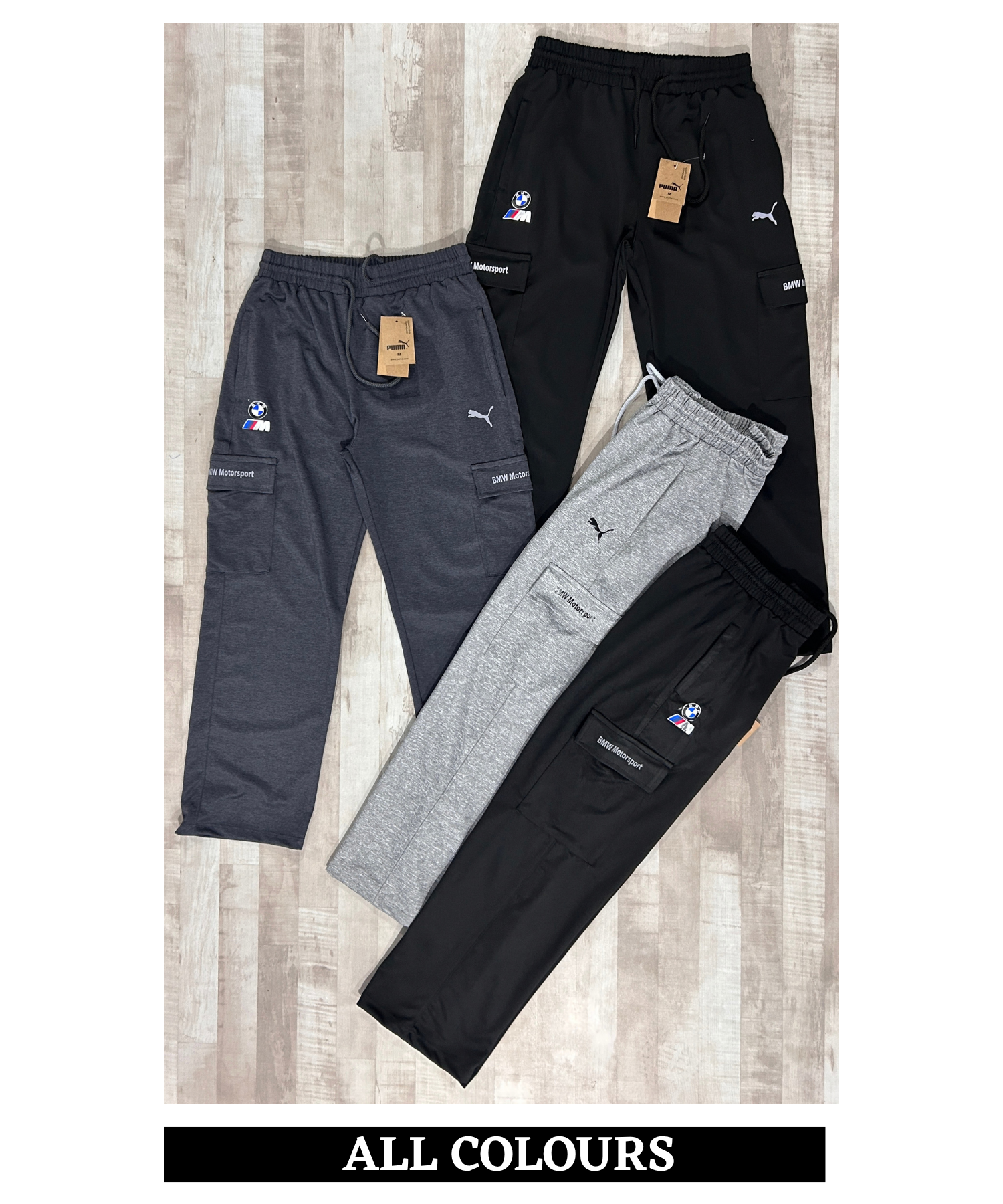 Imported Poly Cotton Lycra TrackPant with Flap Pockets | Dual Branding Logo | GSM 250 | Straight Fit — view 8