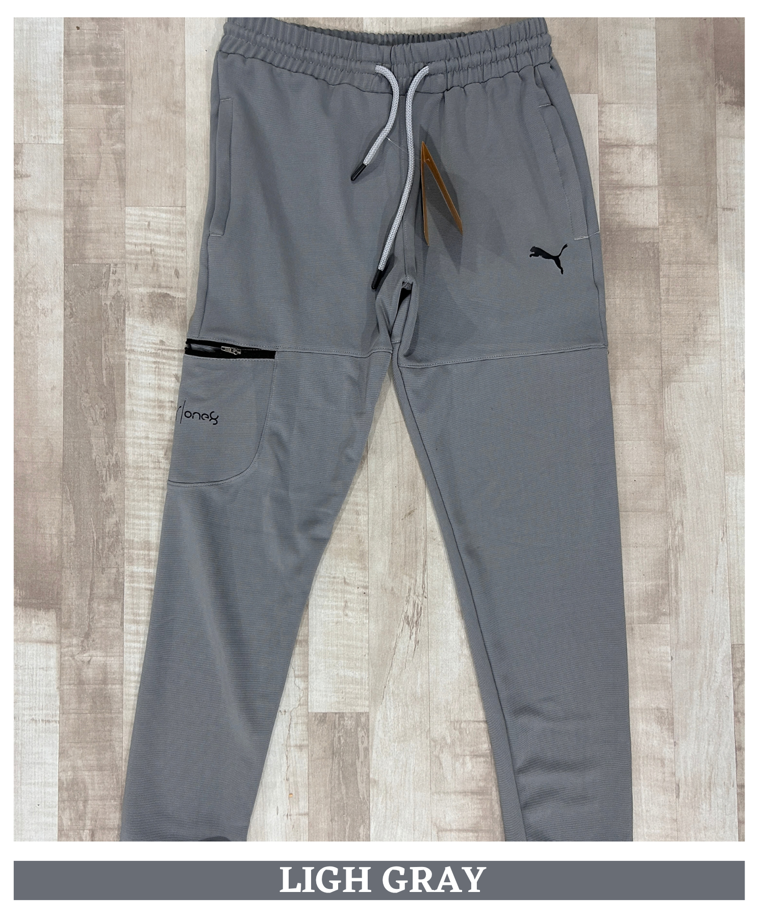 Imported Dobby Lycra Trackpant Knee Zip Pocket | GSM 250 | Slim Fit — view 3