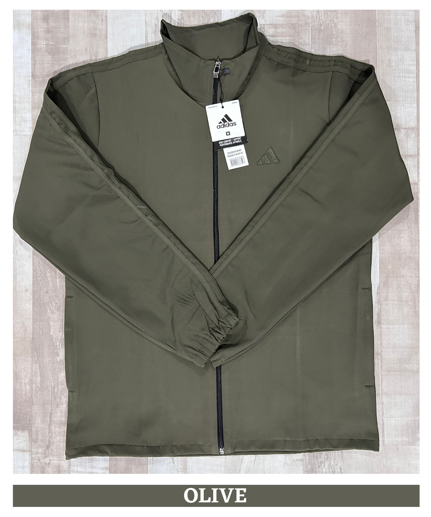 Men's Premium Imported Ns Terry Lycra Sports Jacket with Same Color 3 Patti | Without Inner Fabric | 180-190 GSM | Regular Fit — view 3