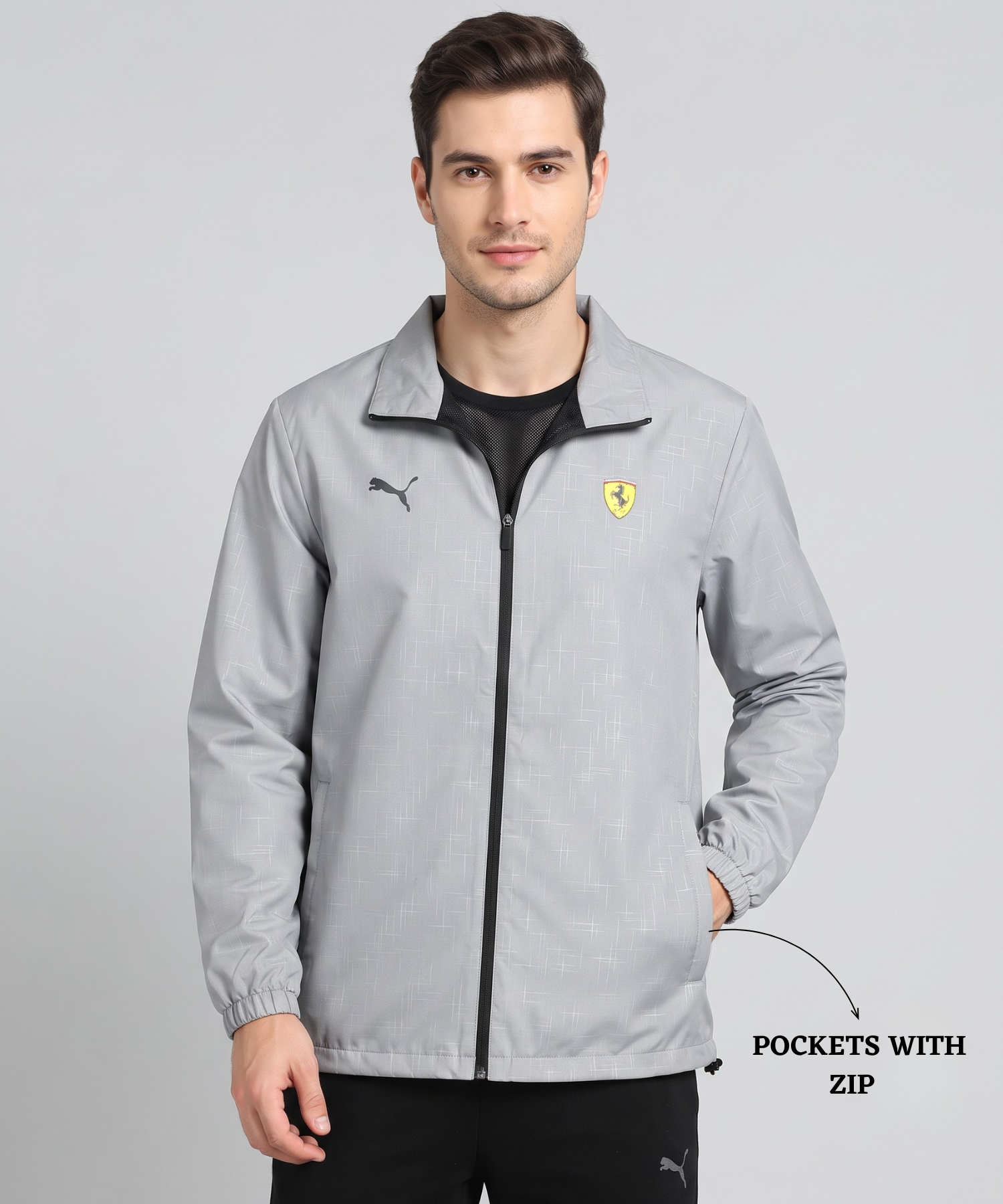 Imported Premium Quality TPU Embossed Windcheater With Inner Lining | Dual Branding Logo | GSM 350 | Regular Fit — view 5