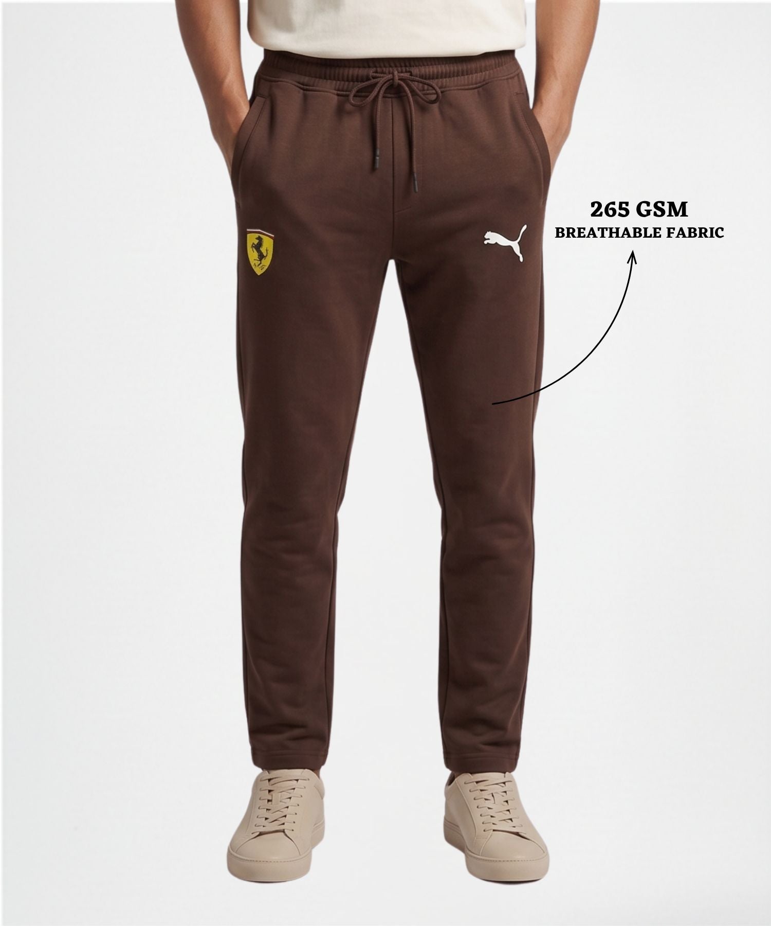 Premium Quality 100% Cotton Trackpant (GSM 250) | Slim Fit | Dual Side Emboidery — view 2