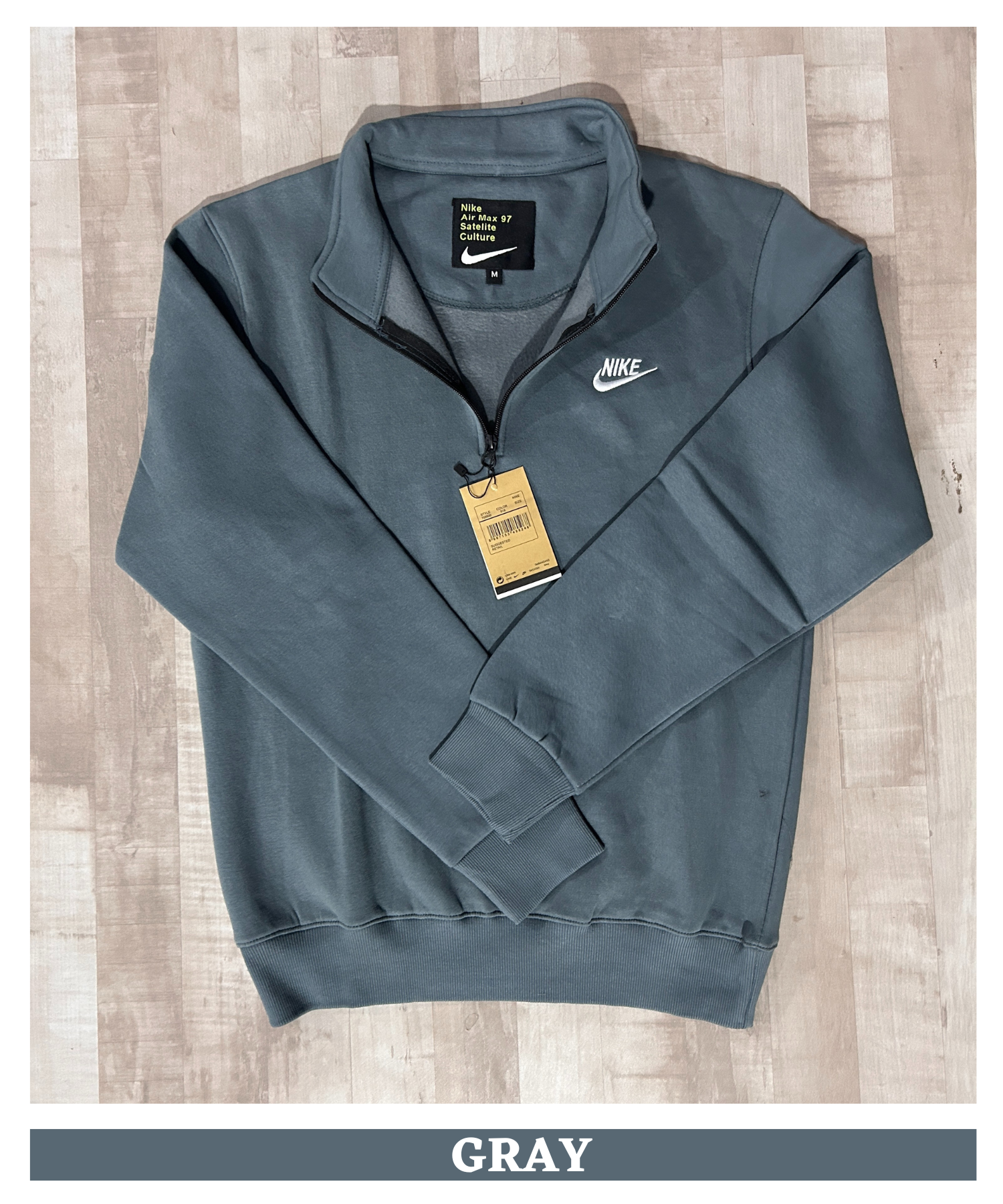 Premium Quality 100% Cotton Fleece Half Zipper SweatShirt ( 325 GSM) — view 3