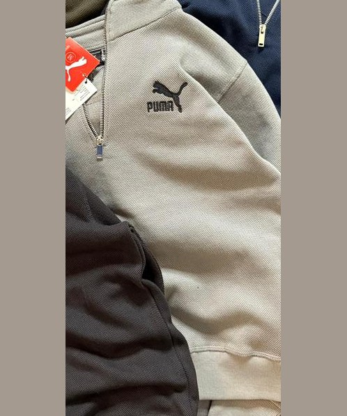 Premium Cotton Matty Fleece Half Zipper Sweatshirt (GSM 350) — view 12