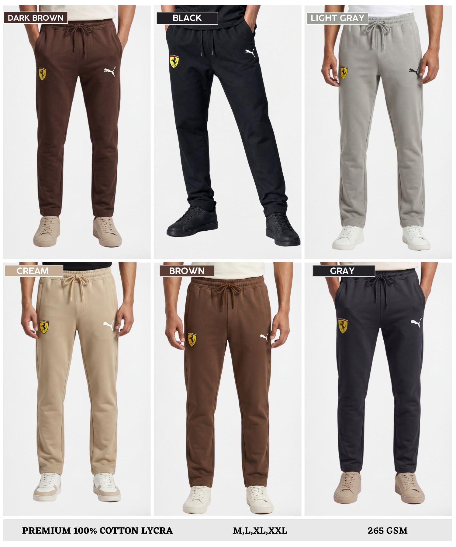 Premium Quality 100% Cotton Trackpant (GSM 250) | Slim Fit | Dual Side Emboidery — view 8