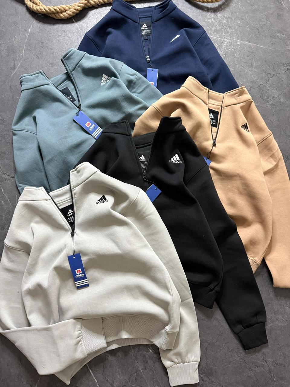 Premium Quality 3 Thread Cotton Fleece Half Zipper Sweat-Shirt (GSM 350) — view 5