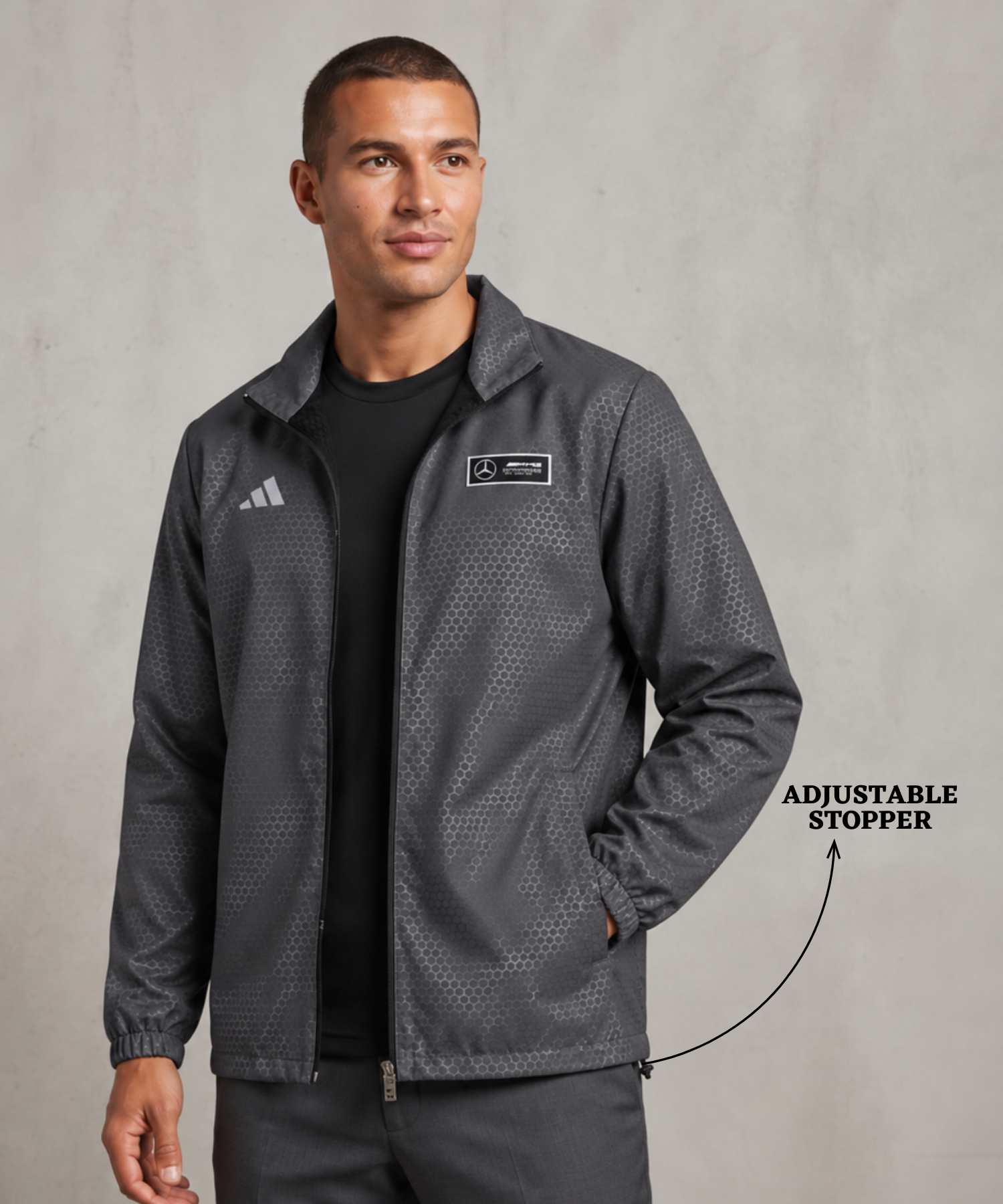 Imported Premium Quality TPU Embossed Windcheater With Inner Lining | Dual Branding Logo | GSM 350 | Regular Fit — view 7