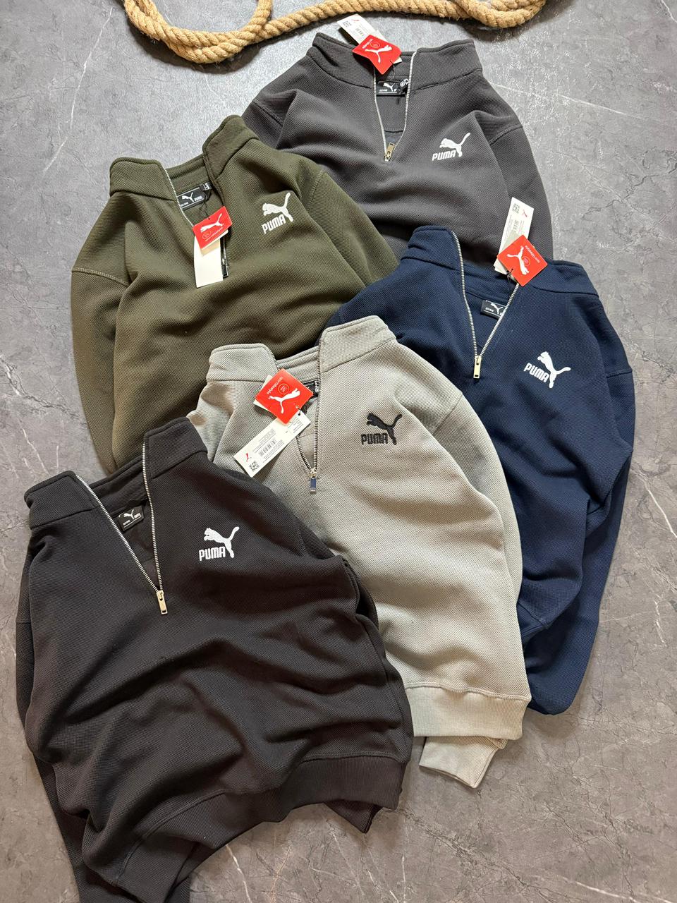 Premium Cotton Matty Fleece Half Zipper Sweatshirt (GSM 350) — view 5