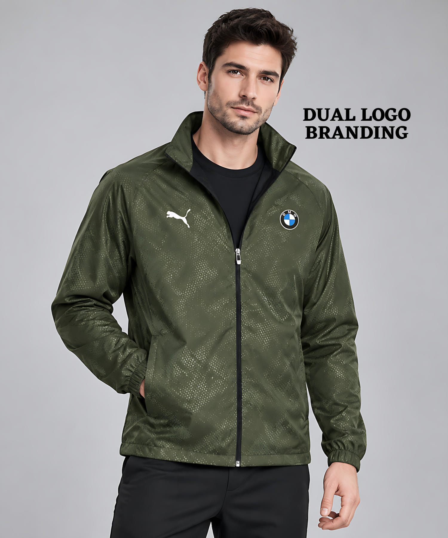 Imported Premium Quality TPU Embossed Windcheater With Inner Lining | Dual Branding Logo | GSM 350 | Regular Fit — view 3
