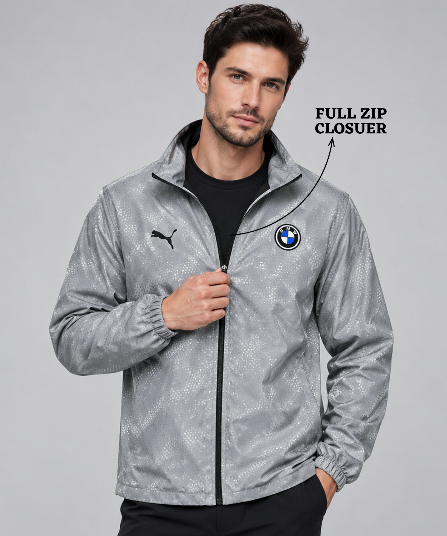 Imported Premium Quality TPU Embossed Windcheater With Inner Lining | Dual Branding Logo | GSM 350 | Regular Fit — view 7