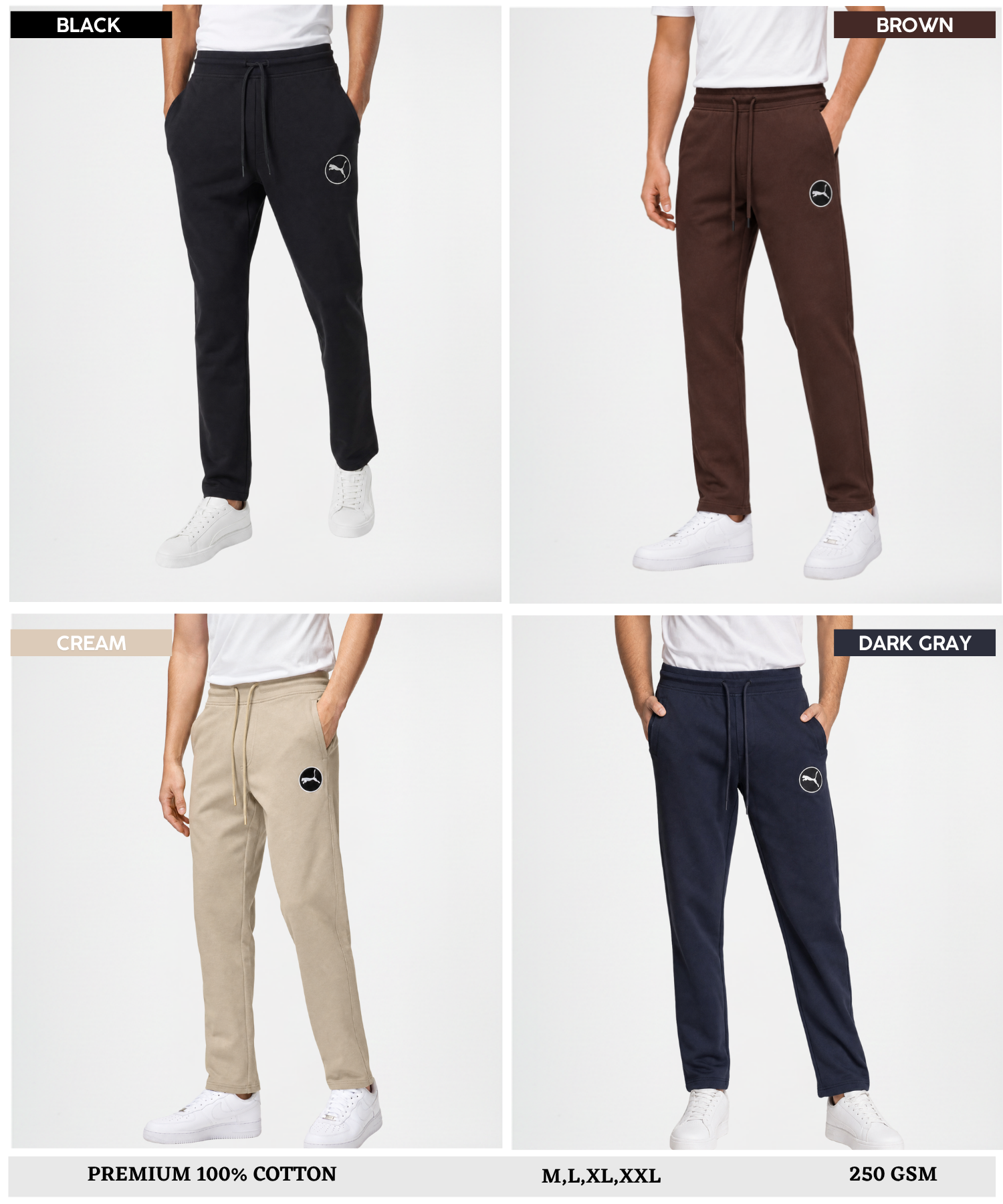 Men's Premium Quality 100% Cotton Trackpant (GSM 250) | Slim Fit — view 8