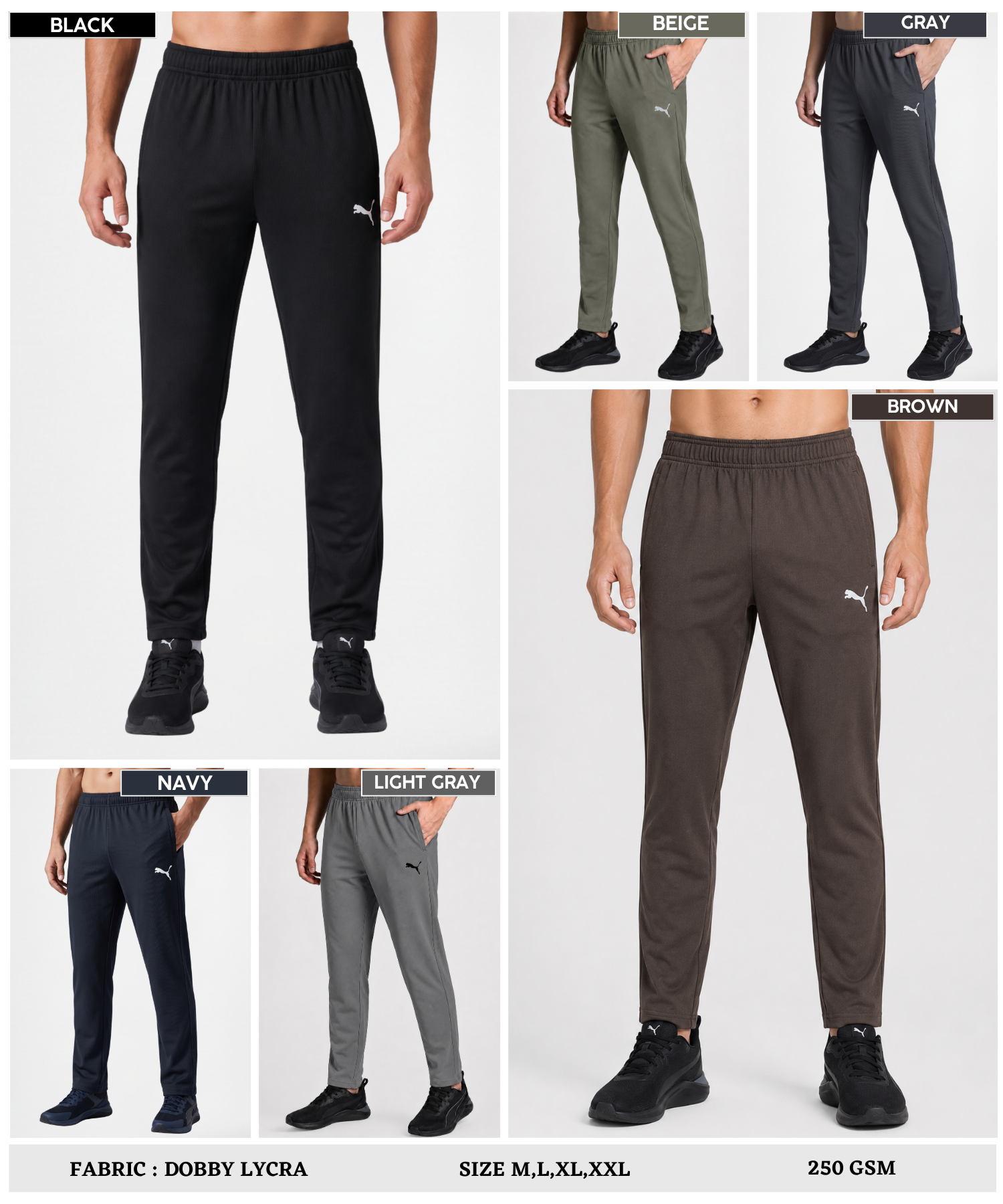 Imported Dobby Lycra TrackPan | GSM 250 | Slim Fit — view 8