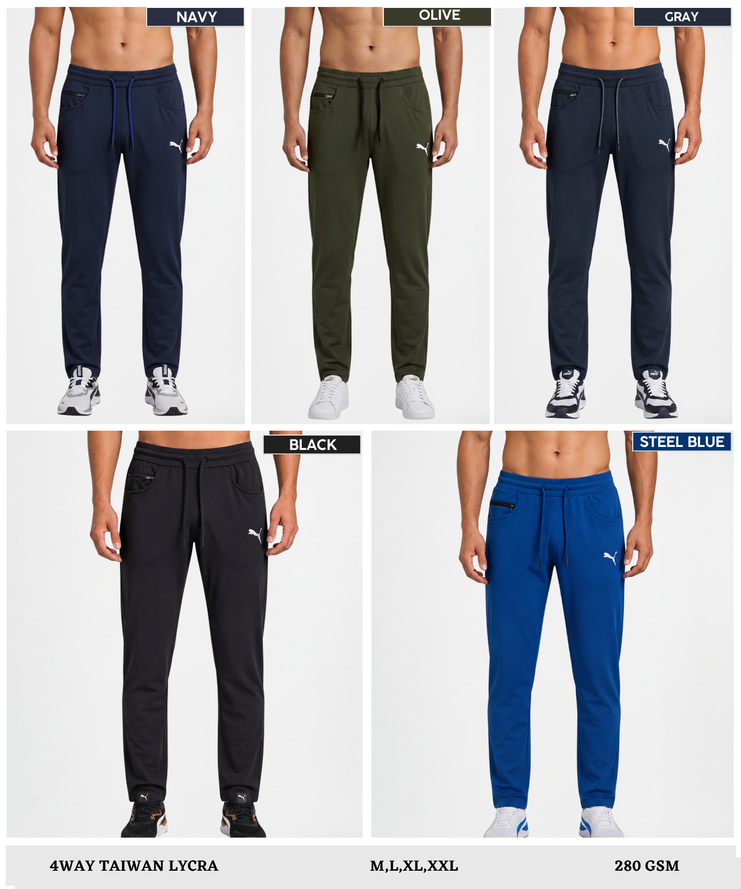 Imported 4way Taiwan Lycra TrackPant | GSM 250 | Slim Fit — view 7