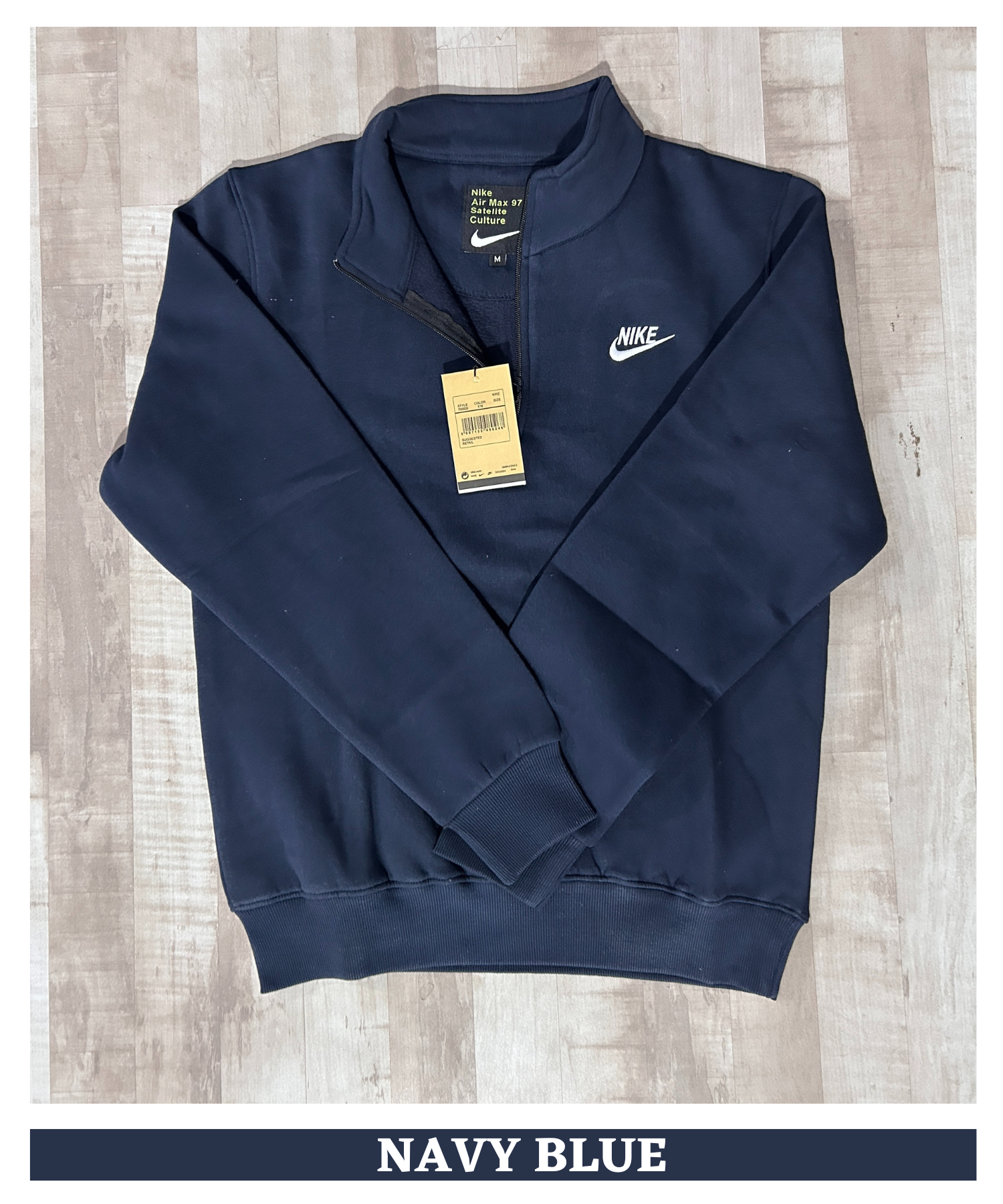 Premium Quality 100% Cotton Fleece Half Zipper SweatShirt ( 325 GSM) — view 6
