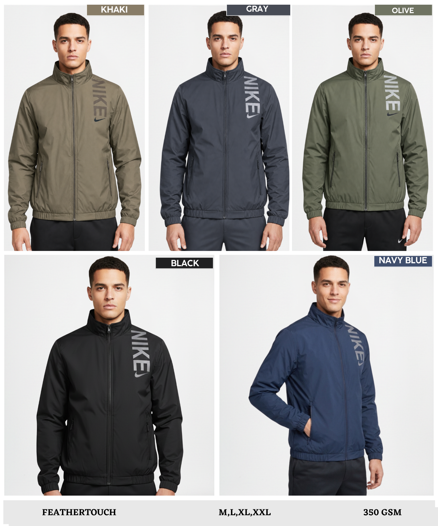 Imported Premium Feather Touch Windcheater Jackets With Inner Linning Fabric | 350 gsm | Regular Fit — view 10