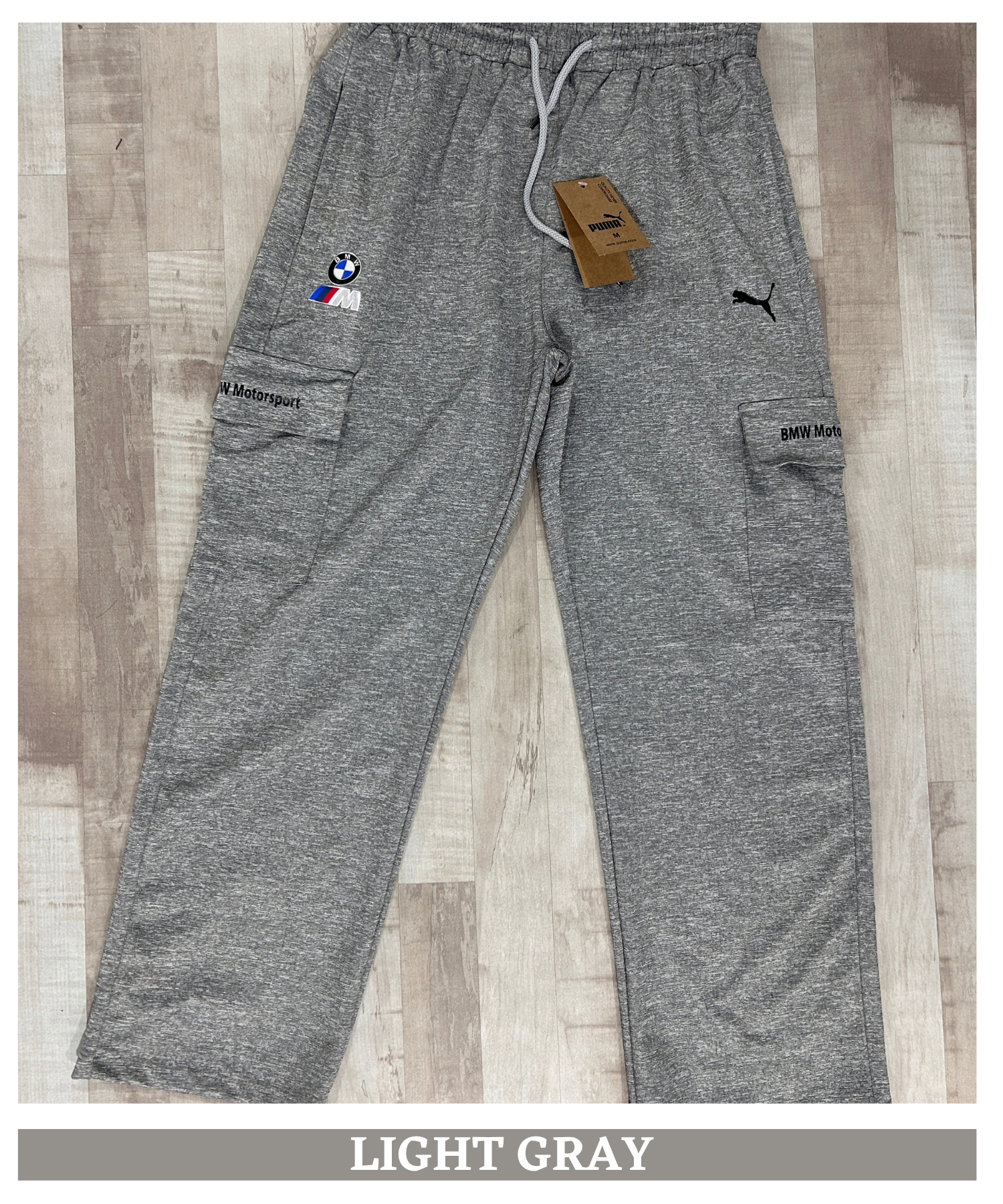 Imported Poly Cotton Lycra TrackPant with Flap Pockets | Dual Branding Logo | GSM 250 | Straight Fit — view 4